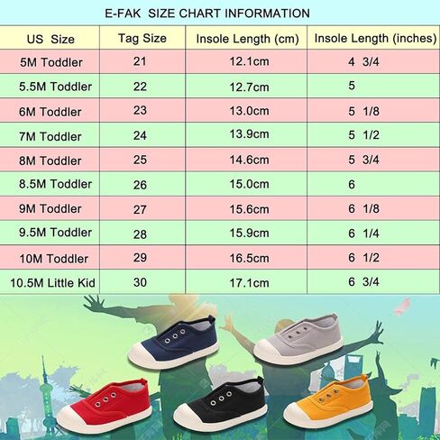 E-FAK Toddler Shoes Boys Girls Canvas Sneaker Slip-On Kids Shoes Light Weight Fashion Casual Running Shoes(Toddle/Little Kids/Baby) in Saudi Arabia