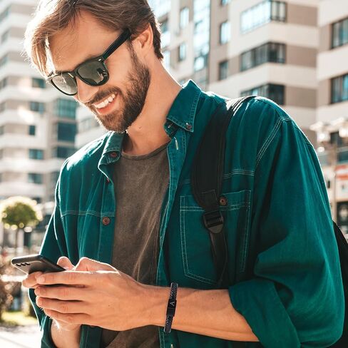 هدايا عيد الحب له - سوار أولي من الجلد الطبيعي هدايا فريدة للرجال/المراهقين in Kuwait