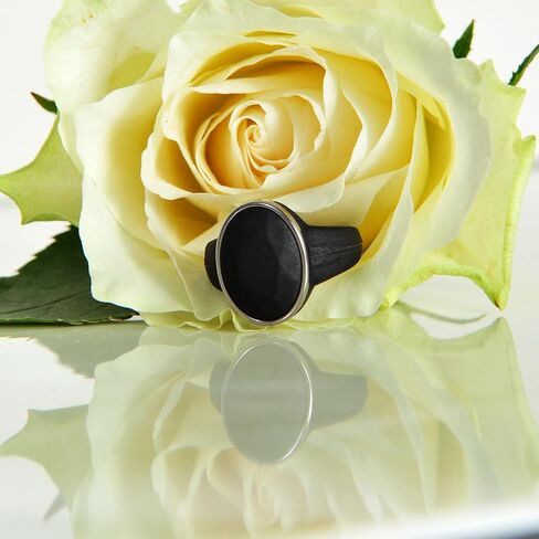 Rinfit Silicone Wedding Bands for Women - Women's Silicone Rings - Rubber Wedding Band - Oversized Metal Framed Oval Collection - Patent Pending Design in Saudi Arabia