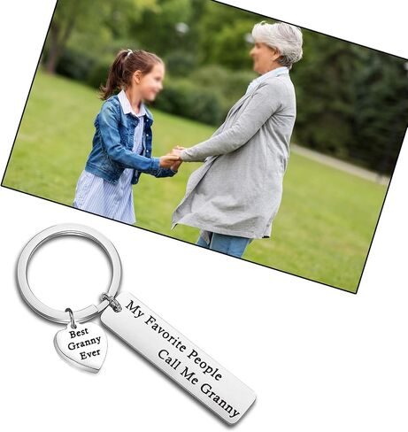 FEELMEM Nanny Gift My Favorite People Call Me Nanny Keychain Best Nanny Ever Jewelry Babysitter Gift Grandma Gift (granny) in Saudi Arabia