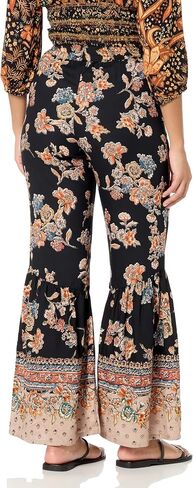 Angie Women's Printed Flare Ruffle Bellbottom Pants in Saudi Arabia
