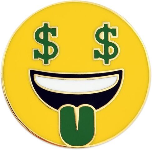 PinMart Smiling Face Enamel Lapel Pin in Saudi Arabia