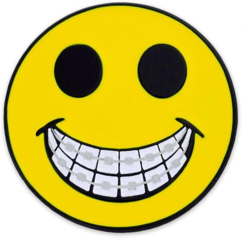 PinMart Smiling Face Enamel Lapel Pin in Saudi Arabia