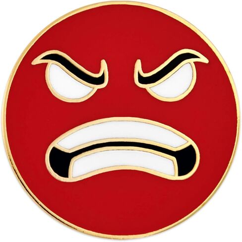 PinMart Smiling Face Enamel Lapel Pin in Saudi Arabia