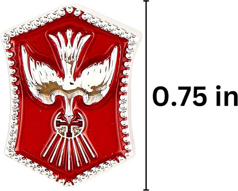 Dove Confirmation Lapel Pin, Accessory for Religious Gatherings and Sacramental Celebrations, Confirmation Gifts for Catholics, 0.75 Inches, Zinc, no gemstone in Kuwait