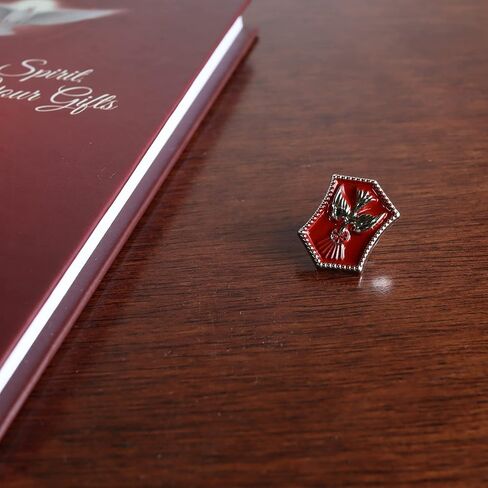 Dove Confirmation Lapel Pin, Accessory for Religious Gatherings and Sacramental Celebrations, Confirmation Gifts for Catholics, 0.75 Inches, Zinc, no gemstone in Kuwait