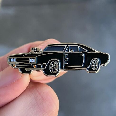 Dominic Toretto's 1970 Dodge Charger RT Enamel Pin - Fast and the Furious - Special Edition Lapel Pin - For Hats, Bags, Backpacks, Shirts & More in Kuwait