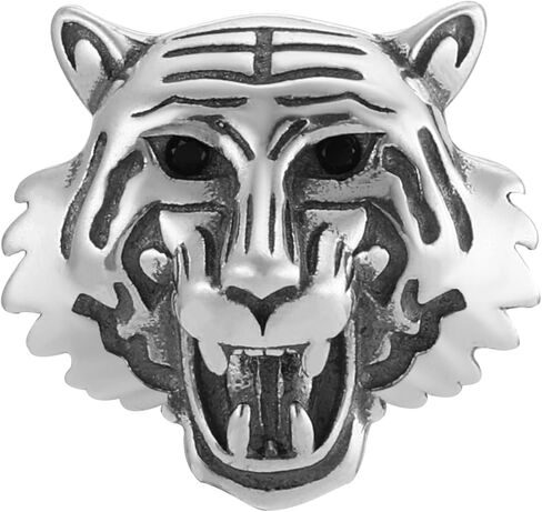 Roaring Tiger Head 925 Sterling Silver Charm Bead For Pandora & Similar Charm Bracelets or Necklaces in Saudi Arabia