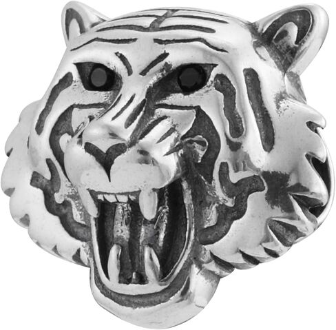 Roaring Tiger Head 925 Sterling Silver Charm Bead For Pandora & Similar Charm Bracelets or Necklaces in Saudi Arabia