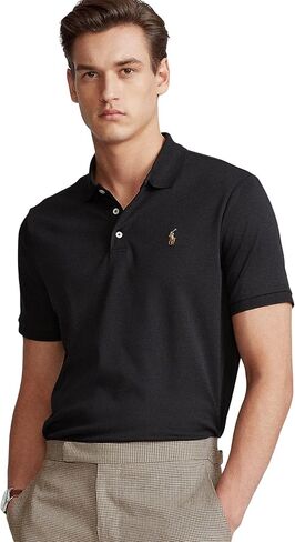 POLO RALPH LAUREN Men's Soft Touch Polo Shirt, Polo Black, L in Saudi Arabia