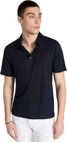 Vince Men's Linen Polo in Saudi Arabia