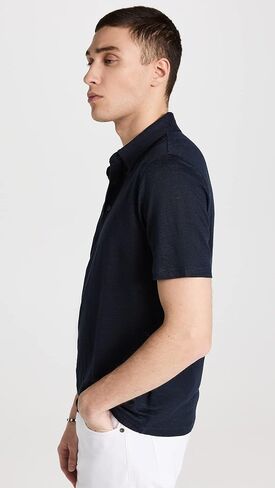 Vince Men's Linen Polo in Saudi Arabia