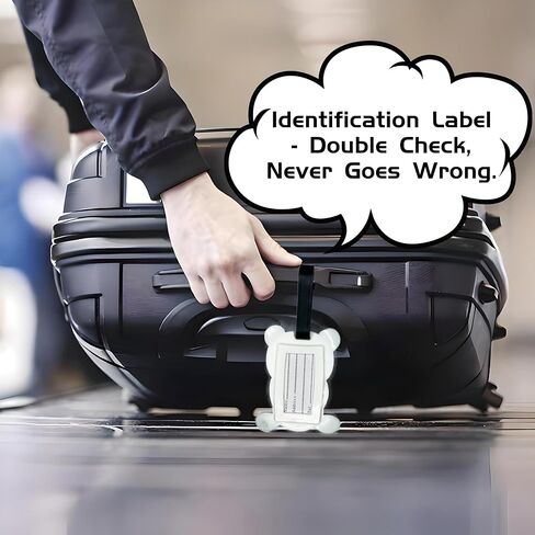 2-Pack Luggage Tags Panda Cute Anime Cartoon Animal Colorful Silicone ID Tags for Suitcases Bags Travel Perfect for Teens Adults (Panda B) in Kuwait