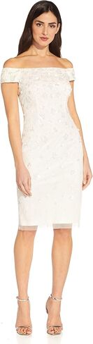 Adrianna Papell Women's Beaded 3D Petal Dress in Saudi Arabia