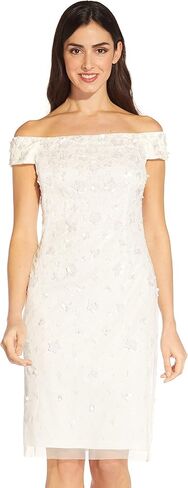 Adrianna Papell Women's Beaded 3D Petal Dress in Saudi Arabia
