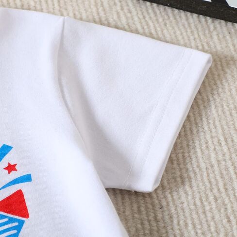 Toddler Boys Girls T-Shirt Kids Truck Dinosaur Tee Top American Flag USA Patriotic Memorial Day Shirt in Kuwait