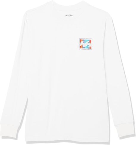 Billabong Boys' Long Sleeve Graphic Tee, Crayon Wave White, Small in Saudi Arabia