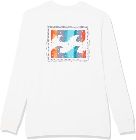 Billabong Boys' Long Sleeve Graphic Tee, Crayon Wave White, Small in Saudi Arabia