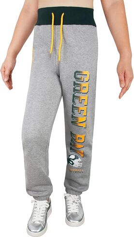 Womens City Classic Fleece Lounge Sweatpants Jogger Pants - Green & Grey in Saudi Arabia