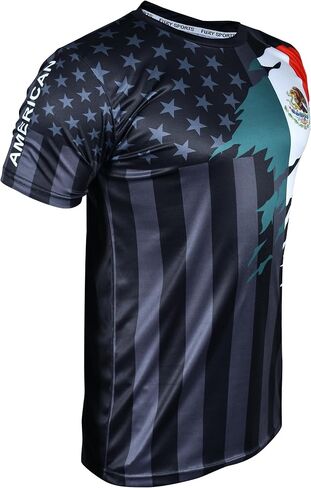Fury Mexico and USA Flag Mix Soccer Jersey - Mexico Shirt - Camiseta Mexico Jersey Hombres/Men/Women/Unisex in Saudi Arabia