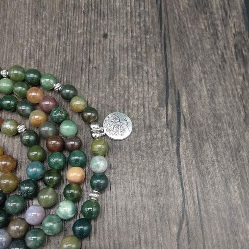 سوار خرز مالا مصنوع من العقيق الهندي الطبيعي 108 للتأمل اليوغا in Kuwait