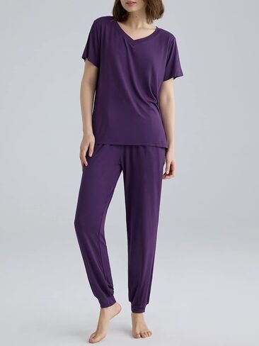 Latuza Women's Viscose Jogger Pants Lounge Pajamas Set in Saudi Arabia