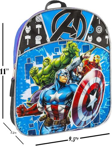 Marvel Boys' Avengers Mini Backpack, Blue/Black, 11" X 9" X 2.75" in Saudi Arabia