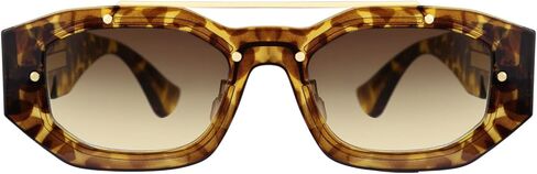 نظارة شمسية Karsaer Cool Punk Double Bridge للرجال والنساء، نظارة شمسية روك مستطيلة للجنسين K7128 in Kuwait