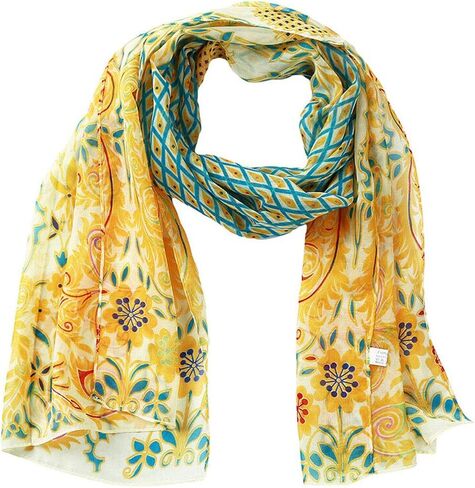 Secret for Longevity Long Rectangle Sheer YELLOW Beige Chiffon Aqua Turquoise Blue Green Red Gold Paisley Scarf Women's Scarves Headband Bandana 19" inches wide x 60" inches long in Saudi Arabia