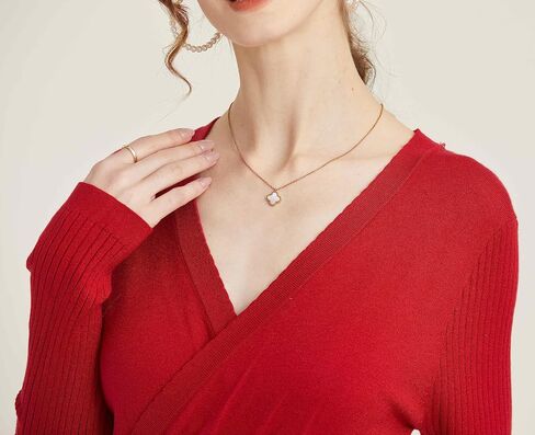 Women's Long Sleeve Sweater Dress Ankle Length Fall Dress Vneck Knit Winter Dress in Saudi Arabia