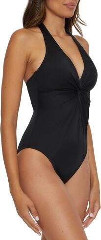 BCA by Rebecca Virtue Women's Standard Twist Front One Piece Swimsuit, Plunge V-Neck, Bathing Suits in Saudi Arabia
