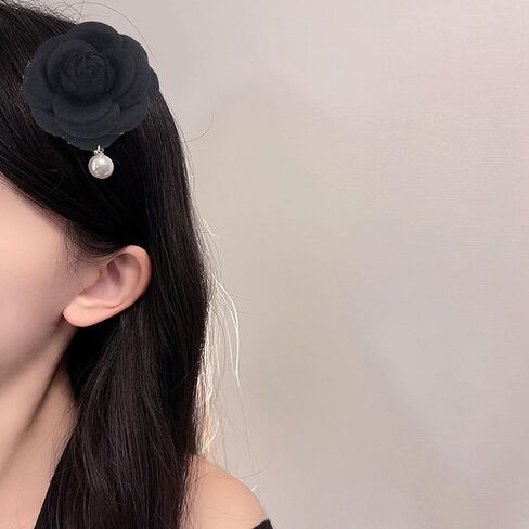 البوهيمي اللؤلؤ سلامة بروش دبابيس زهرة بروش الشعر الزهور دبوس الشعر أغطية الرأس، بروش دبابيس شال كليب للنساء الفتيات روز طوق بروش in Kuwait