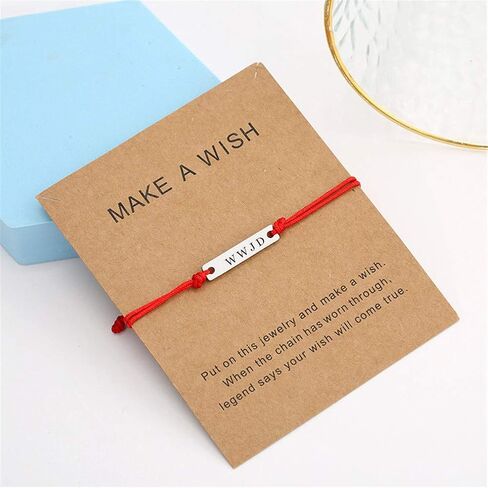 N+A WWJD Bracelet for Men Women,Stainless Steel Adjusted Cord What Would Jesus Do Bracelets Religious Christian Meaningful Inspirational Jewelry Gifts for Valentine's day,Baptism Gift in Saudi Arabia