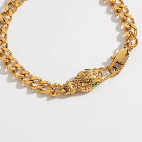 Velvet Collection Gold Plated Snake Bracelet Stainless Steel Snake Bracelet in Saudi Arabia