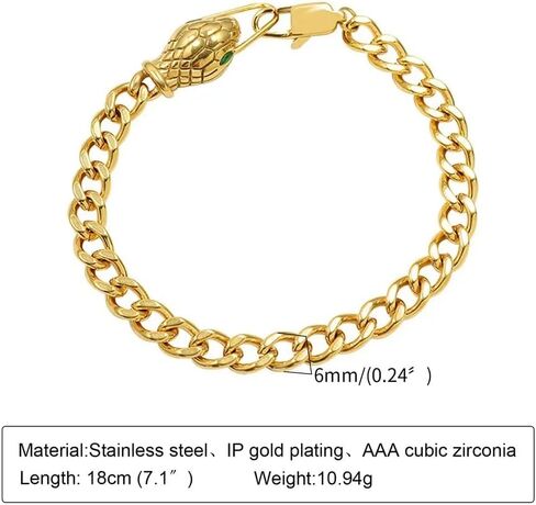 Velvet Collection Gold Plated Snake Bracelet Stainless Steel Snake Bracelet in Saudi Arabia