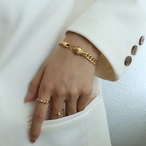 Velvet Collection Gold Plated Snake Bracelet Stainless Steel Snake Bracelet in Saudi Arabia