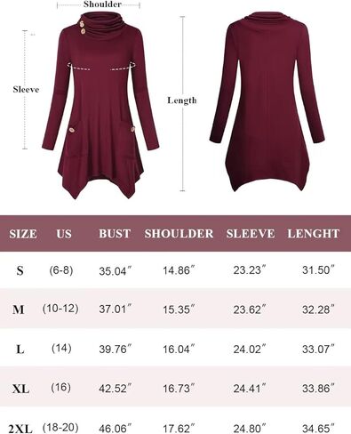 بلوفر نسائي من Hibelle بأكمام طويلة ورقبة متدلية وحاشية غير متماثلة كاجوال مع جيوب in Kuwait