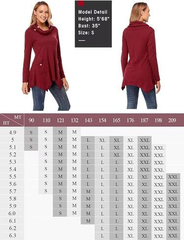 بلوفر نسائي من Hibelle بأكمام طويلة ورقبة متدلية وحاشية غير متماثلة كاجوال مع جيوب in Kuwait