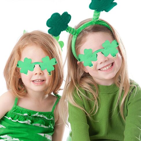 12 Pairs St Patrick's Day Shamrock Sunglasses,Green Clover Glasses Eyewear for St Patrick's Day Irish Party Favor Supply in Saudi Arabia