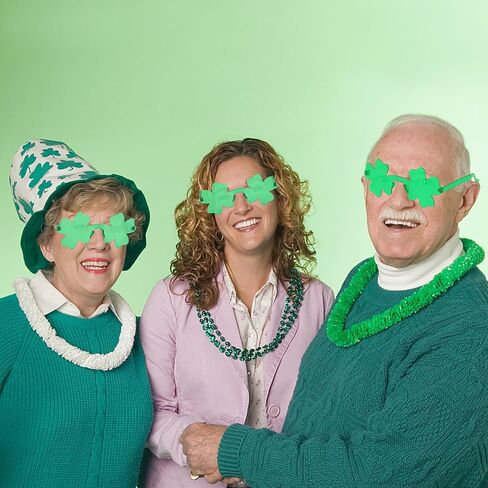 12 Pairs St Patrick's Day Shamrock Sunglasses,Green Clover Glasses Eyewear for St Patrick's Day Irish Party Favor Supply in Saudi Arabia