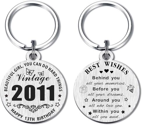Resdink 13th Birthday Gifts for Girls boys - 2024 Keychain for 13 Years old Birthday Present, Happy 13th Bady Key Chain in Kuwait