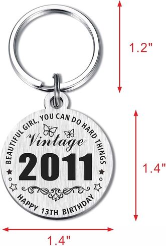 Resdink 13th Birthday Gifts for Girls boys - 2024 Keychain for 13 Years old Birthday Present, Happy 13th Bady Key Chain in Kuwait