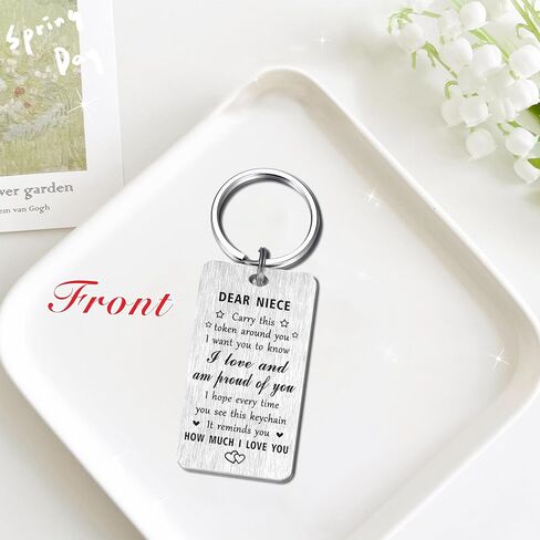 Niece Gifts Keychain, I Love You Niece Gifts, Proud of Niece Birthday Gifts Mothers Day Christmas Key Chain, Niece Xmas Present in Saudi Arabia