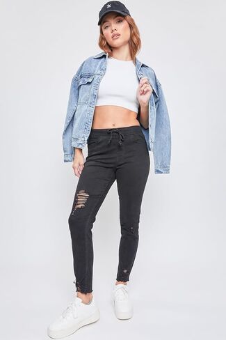 YMI Jeans Women's Distressed Ankle Joggers in Saudi Arabia