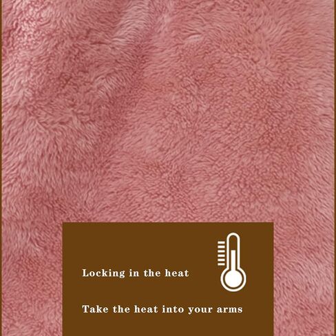 Womens Plush Nightgown Cute Cartoon Coral Fleece Soft Fluffy With hooded Long Bathrobe (Pink, M) in Kuwait