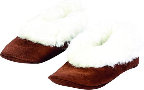 شبشب من جلد الغزال للأطفال من فرو الألبكة بنسبة 100% للجنسين - أحذية نوم ناعمة ودافئة ومريحة in Kuwait