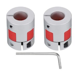 uxcell Aluminum Plum Shaft Coupling 10mm to 10mm Bore L25xD20 Flexible Coupler for 3D Printer CNC Machine and Servo Stepped Motor Pack of 2