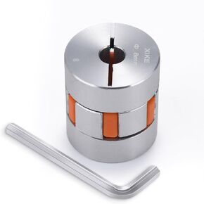 XIKE D40 L65 8mm to 8mm Aluminum Shaft Coupling, Flexible Spider Coupling 5x5mm Connector Flexible Coupler for 3D Printer CNC Machine and Servo Stepped Motor(1 Pack).