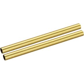METALLIXITY Brass Tube(7mm OD x 0.5mm Wall T x 100mm L) 2Pcs, Straight Tubing - for Home Furnishing, Machinery, DIY Handicraft