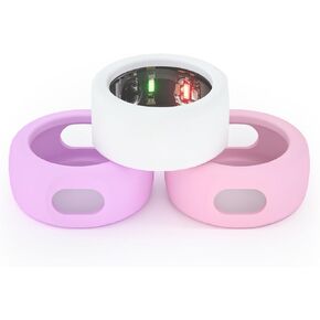 Upgrade Thick Ring Protector Compatible with Oura Ring Gen3, Samsung Galaxy Ring, Elastic Silicone Ring Cover, Sturdy, Suitable for Gym, Training